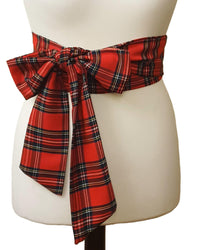 Women's Red Tartan Sash, Royal Stewart Scottish Plaid Sashes, Belt, Wedding Accessory image 4