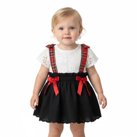 Baby's Girl's Pinafore Dress Skirt Cute Set Tartan Print Baby Skirt image 1