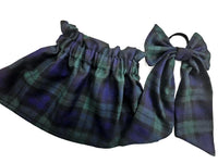 Black Watch Tartan Print Chlidren's Skirt and Neck Bow Set image 3