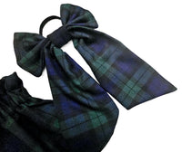 Black Watch Tartan Print Chlidren's Skirt and Neck Bow Set image 4