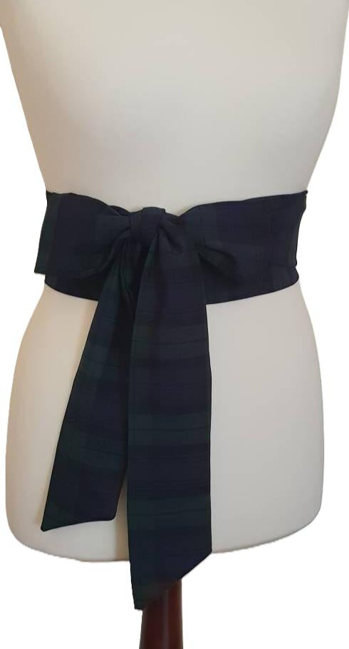 Women's Black Watch Tartan Sash, Scottish Tartan Plaid Sashes, Belt, Wedding Accessory
