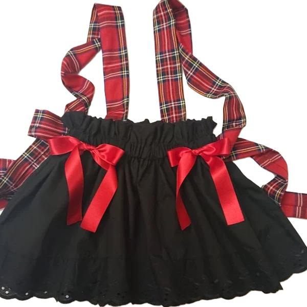 Baby's Girl's Pinafore Dress Skirt Cute Set Tartan Print Baby Skirt