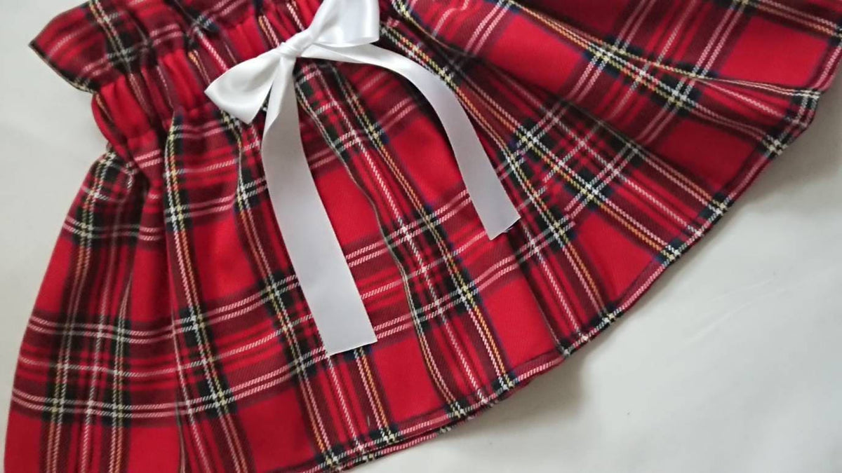 Baby's Skirt and Headwrap Cute Baby Set Tartan Print Baby Girls Clothes NEW