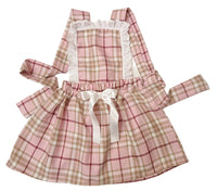 Baby Girl's Pink Tartan Pinafore Dress with Lace image 4