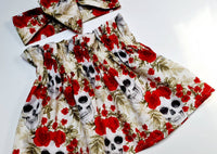 Baby's Rose & Hubble Skulls and Roses Girls' Skirt & Headwrap Set image 6