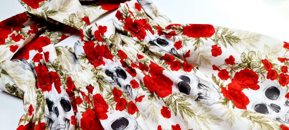 Baby's Rose & Hubble Skulls and Roses Skirt and Headwrap Cute Baby Set Skull Print Baby Girls Clothes NEW