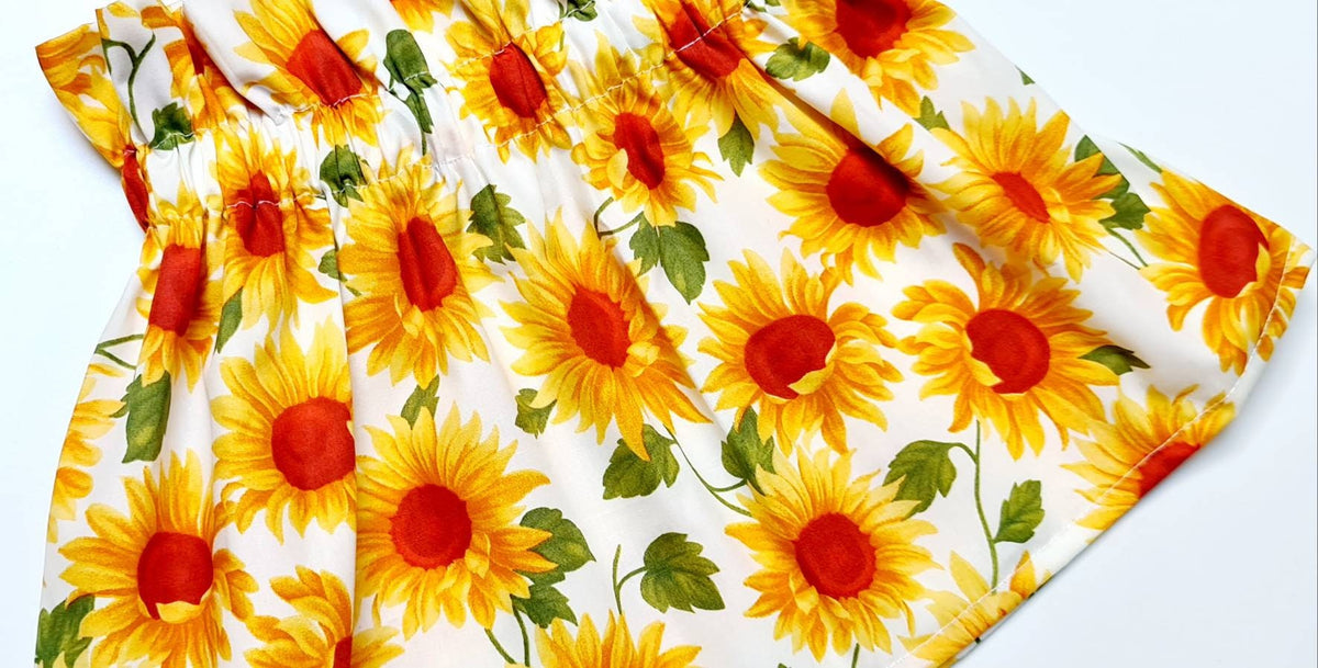 Baby's Rose & Hubble Sun Flowers Print Skirt and Headwrap Cute Baby Set Baby Girls Clothes NEW