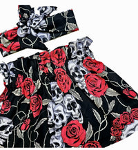 Baby's Rose & Hubble Skulls Girls' Skirt & Headwrap Set image 3