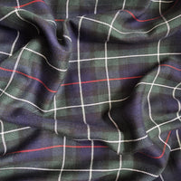 Polyviscose Fabric 150cm Wide Modern Scottish Blue Green Red Tartan image 2