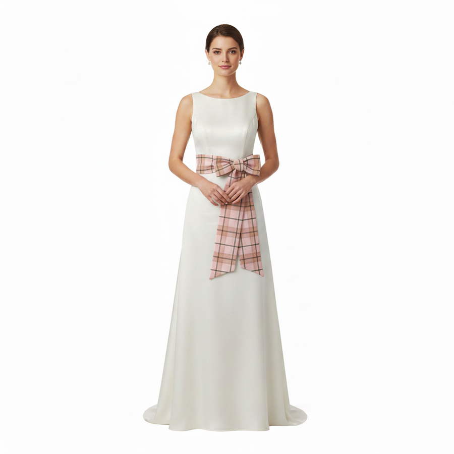 Women's Pink Tartan Sash, Tartan Plaid Sashes, Belt, Party Wedding Accessory