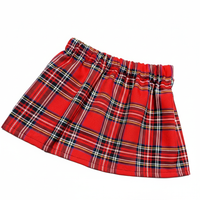 Red Royal Stewart Tartan Baby's Skirt and Headwrap Set image 4